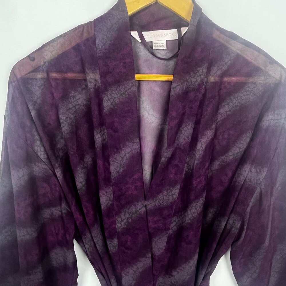 Victoria's Secret Purple Sheer Robe OS - Picture 2 of 5
